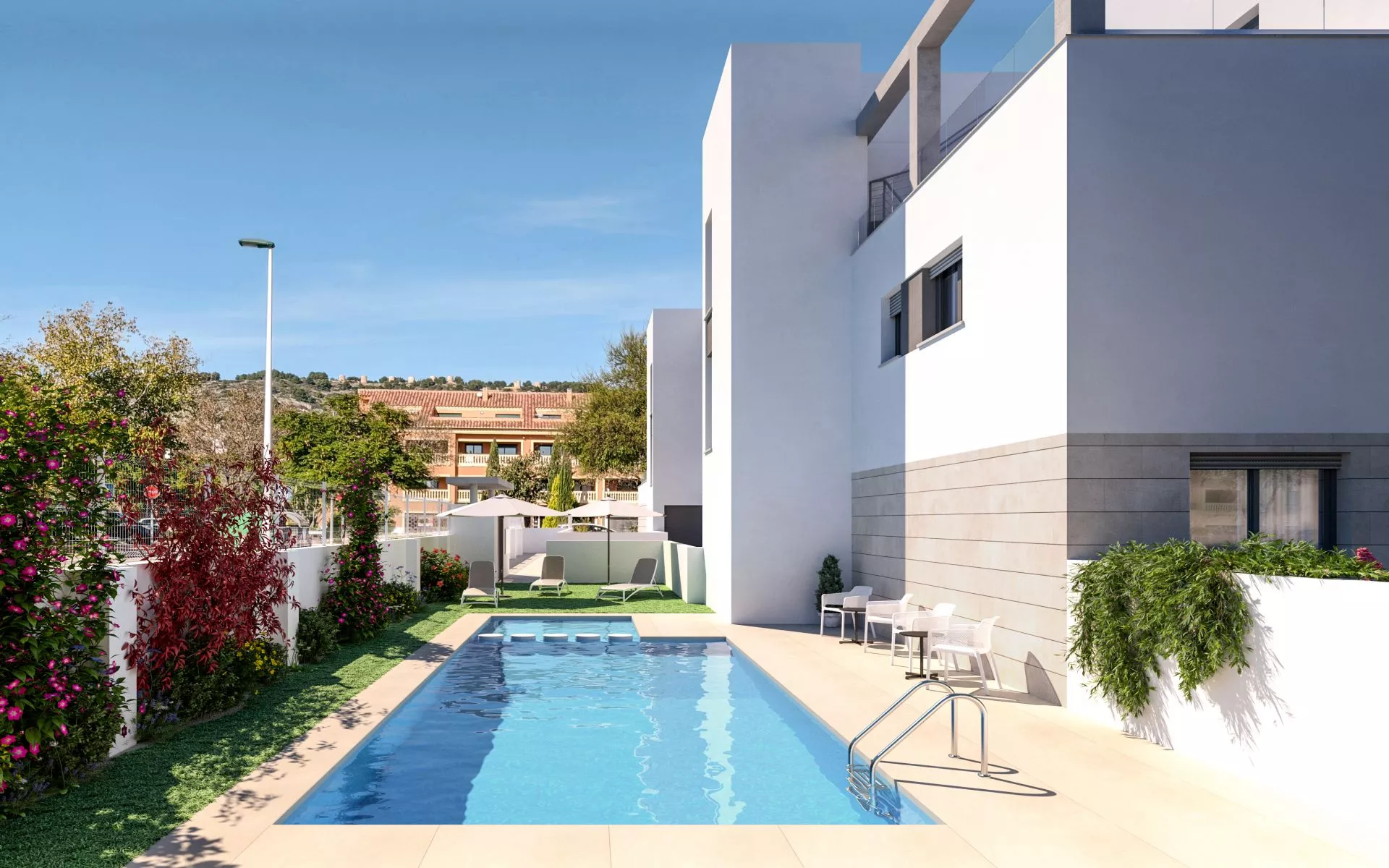 Apartamento de obra nueva en planta baja con jardín en el puerto de Jávea
