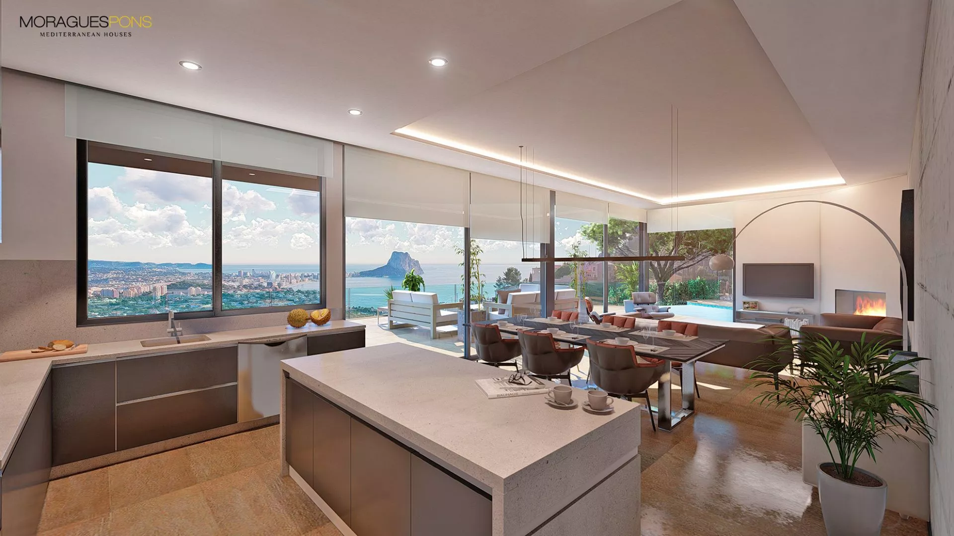 For sale in Calpe luxury villa with sea views - 4/12