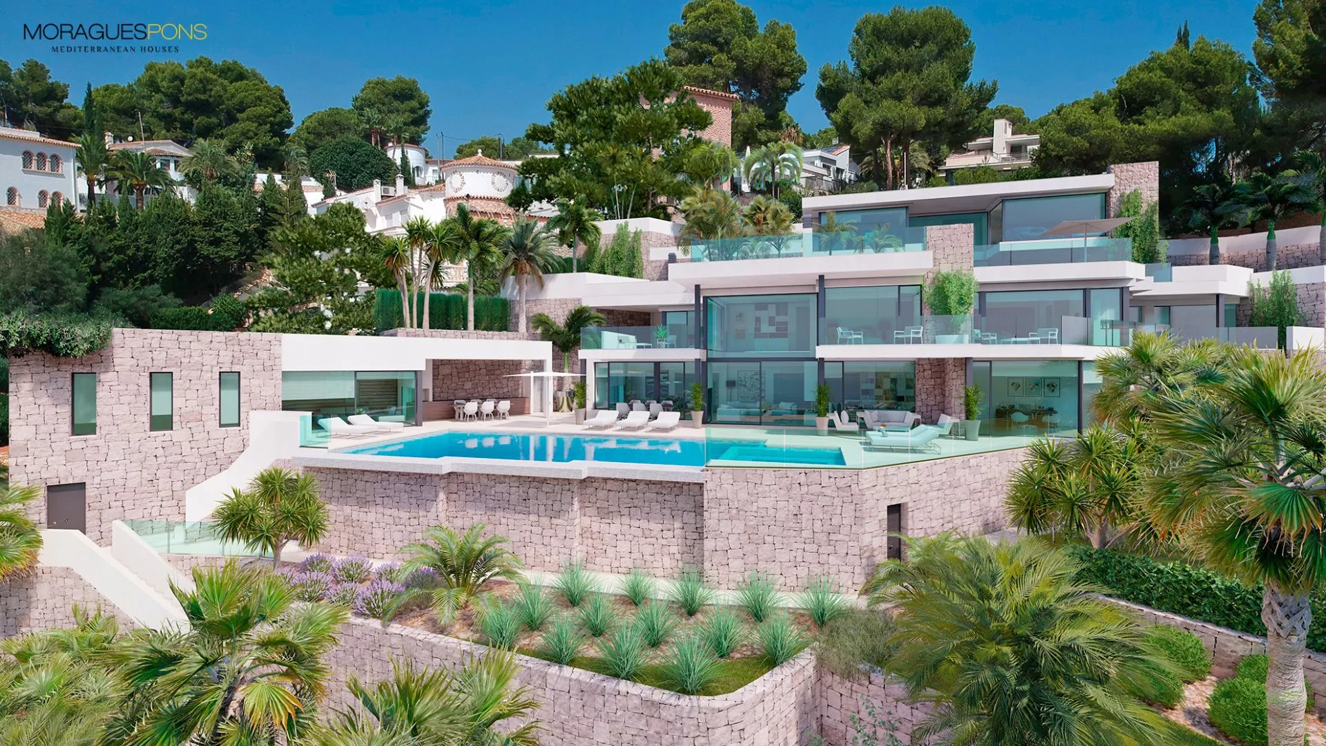 Luxury villa for sale in Moraira with sea views. - 3/6
